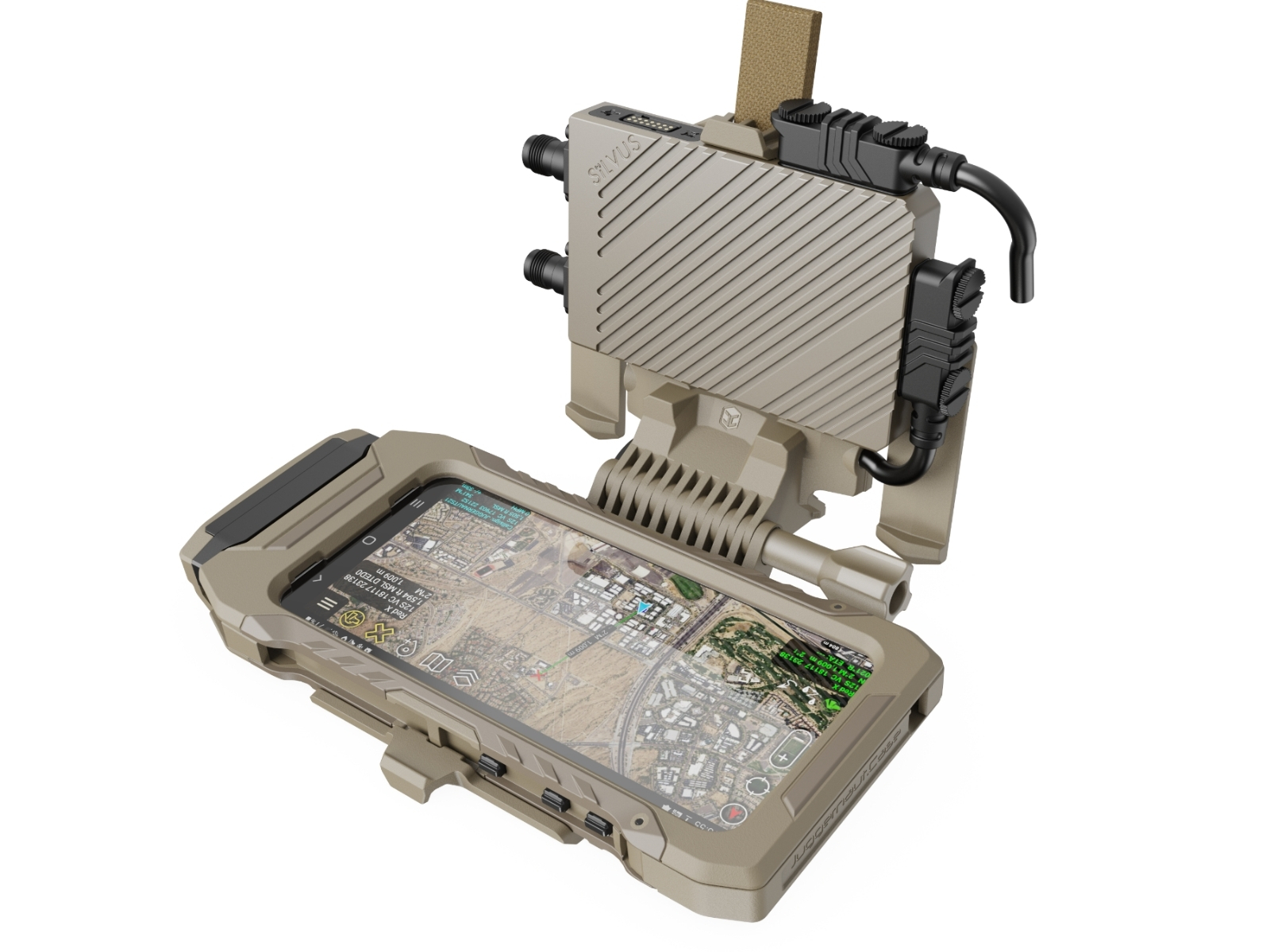 Silvus StreamCaster NEXUS integration with VELOX Armor Mount and Samsung EUD