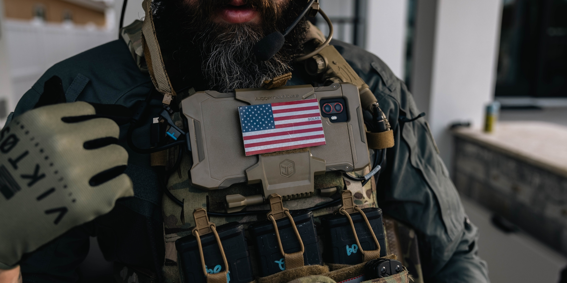 OPRTR case for XCover7 Pro shown in a professional field environment
