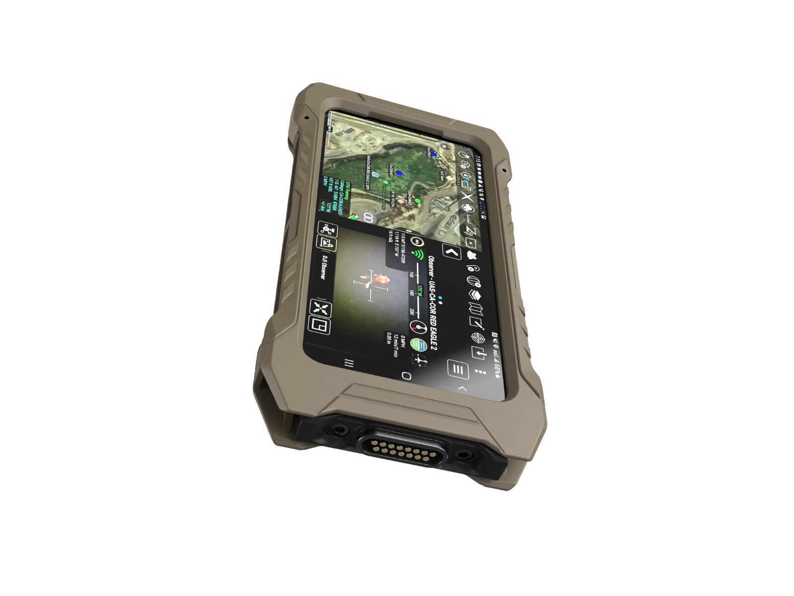 Smart-Block equipped OPRTR case connecting into VELOX components