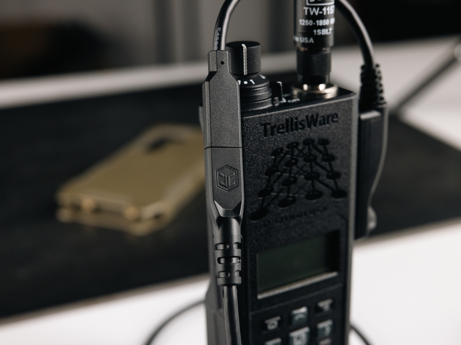 TrellisWare locking USB-C cable integration