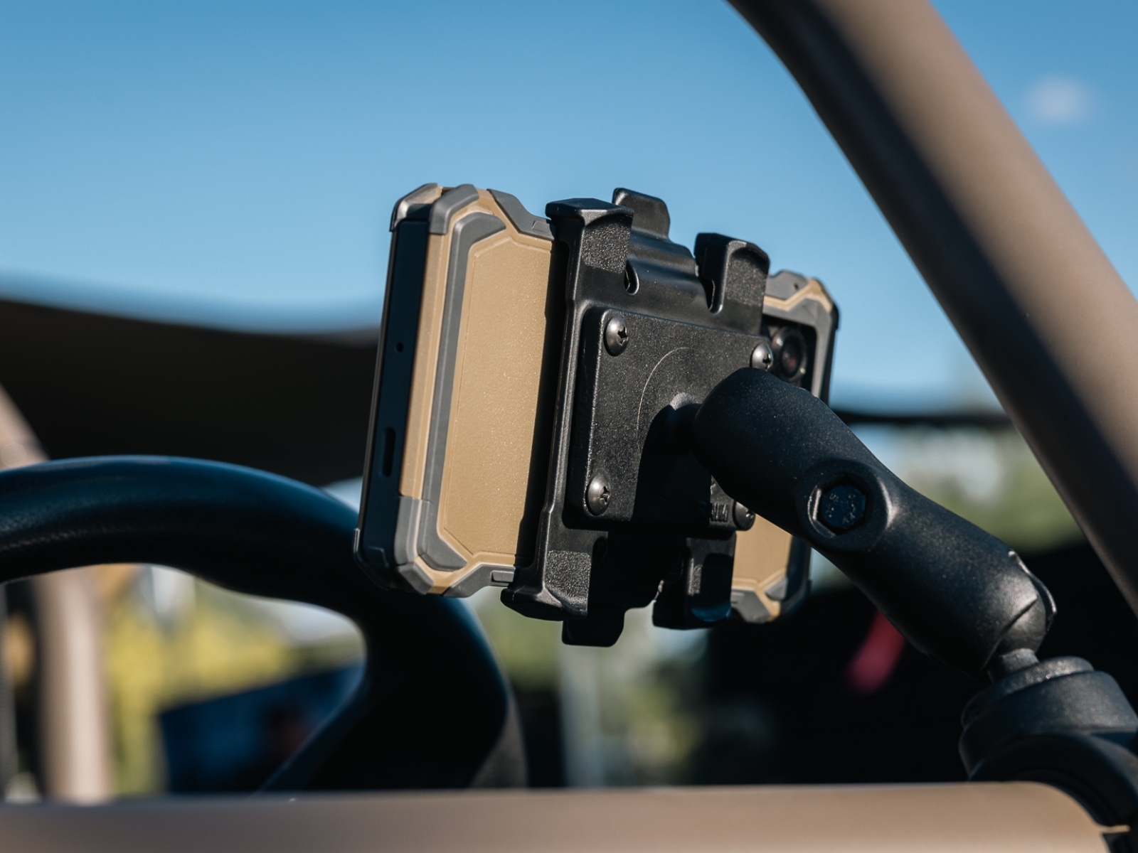 Juggernaut.Case Vehicle Mount installed inside a vehicle