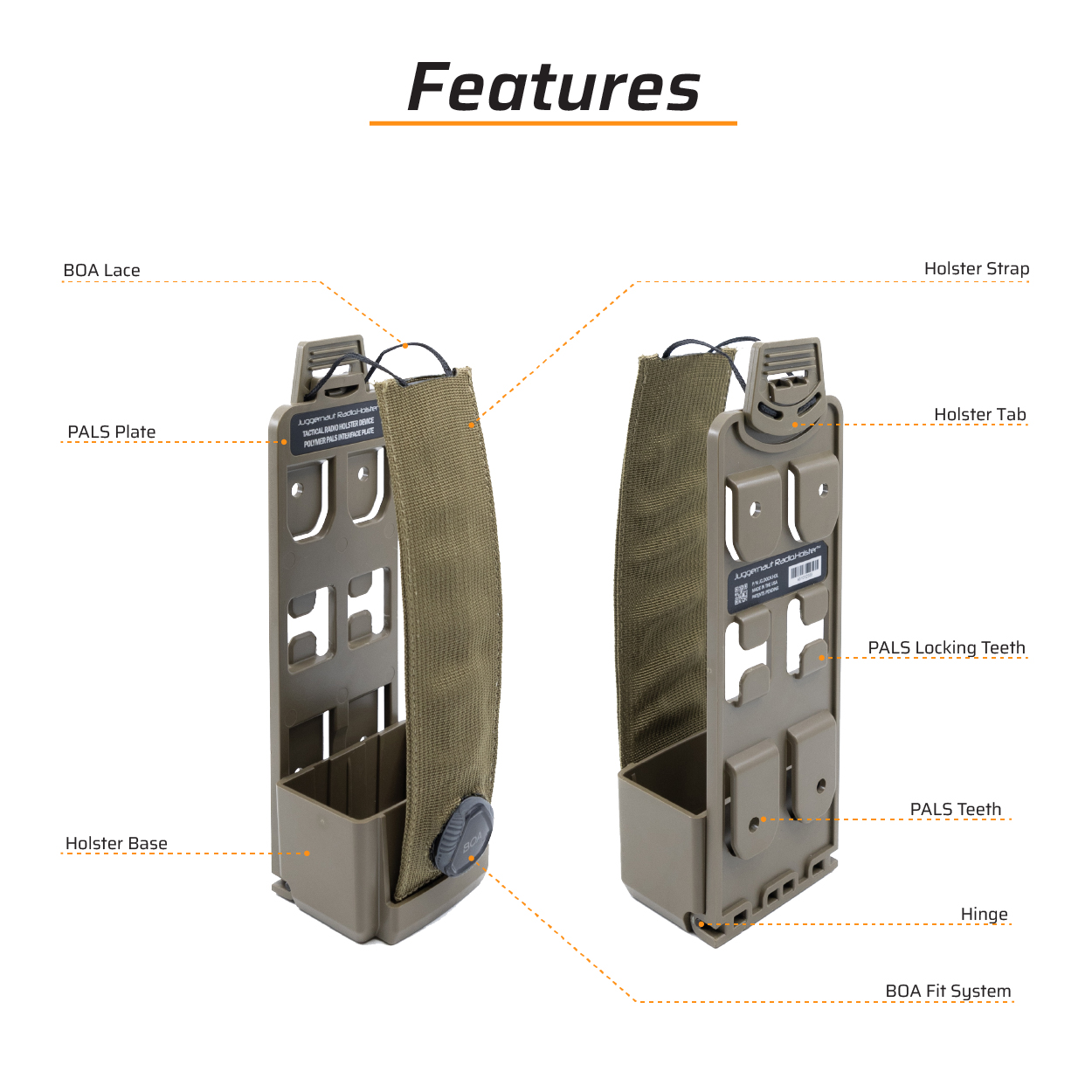 個人装備 Jager craft design Radio pouch Juggernaut.Case™ Radio.Holster JG.DOCK.