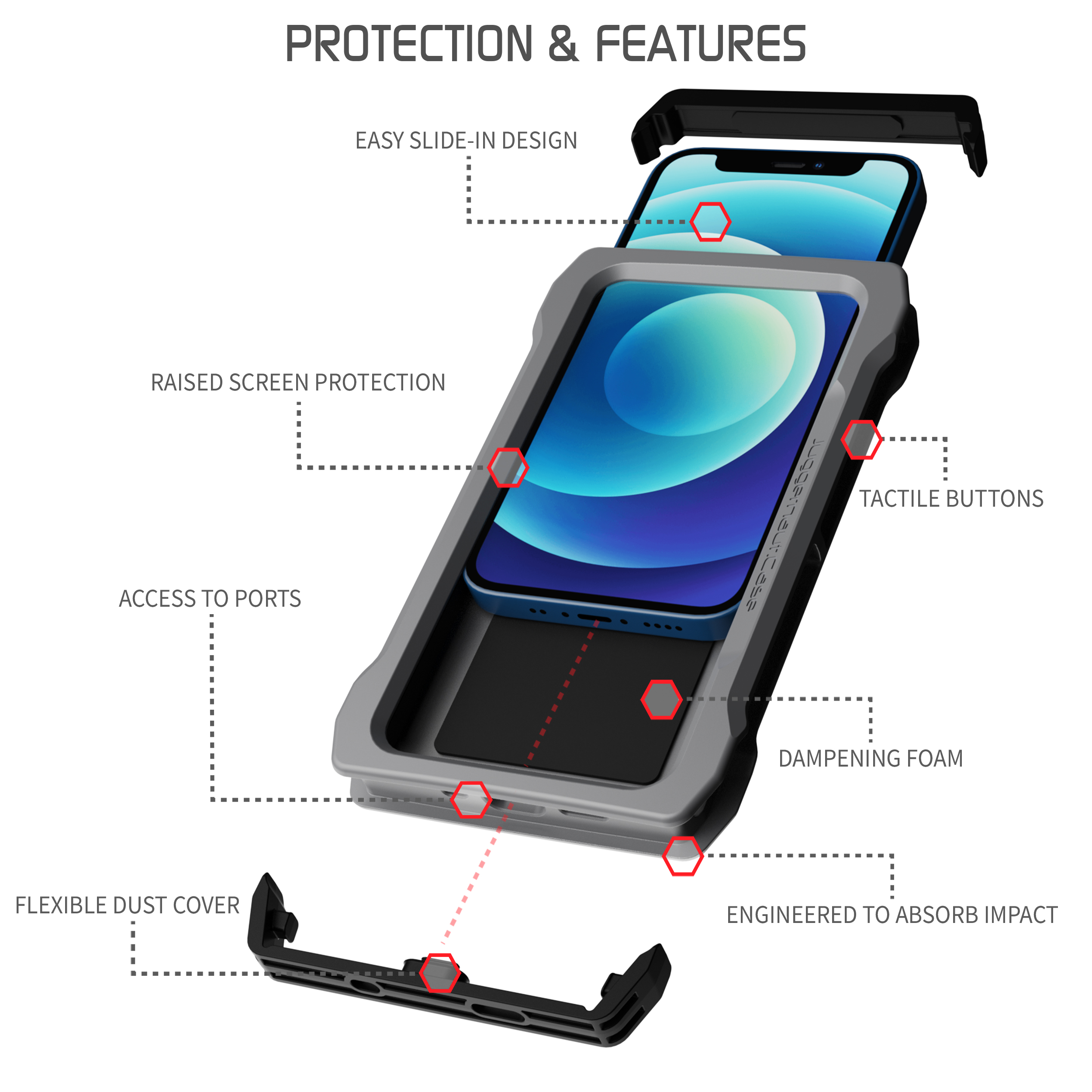 Juggernaut.Case™ iPhone 12 Mini IMPCT Phone Case JG.IMPCT.iPhone12m.