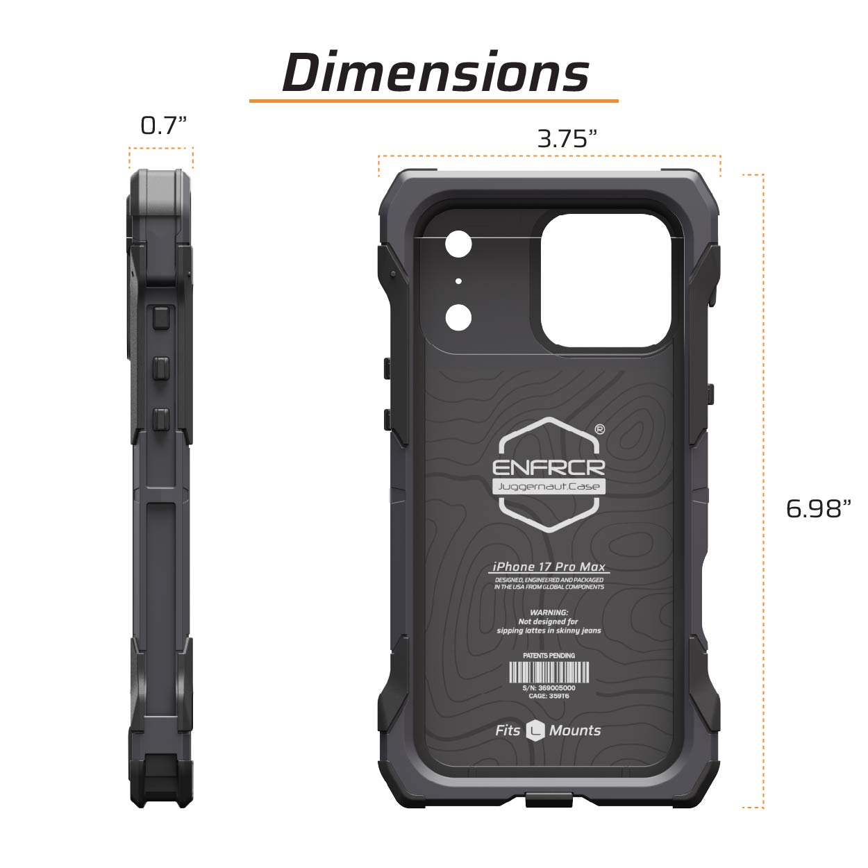 Juggernaut.Case™ iPhone 17 Pro Max ENFRCR Phone Case JG.ENFRCR.IP15PM
