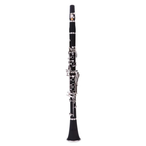 Clarinet Bakelite 17 Key B♭ Flat Soprano Nickel Plating Exquisite with Cleaning Cloth Gloves 10 Reeds Screwdriver Woodwind Instruments