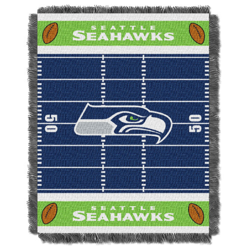 Seahawks OFFICIAL National Football League, "Field" Baby 36"x 46" Triple Woven Jacquard Throw by The Northwest Company