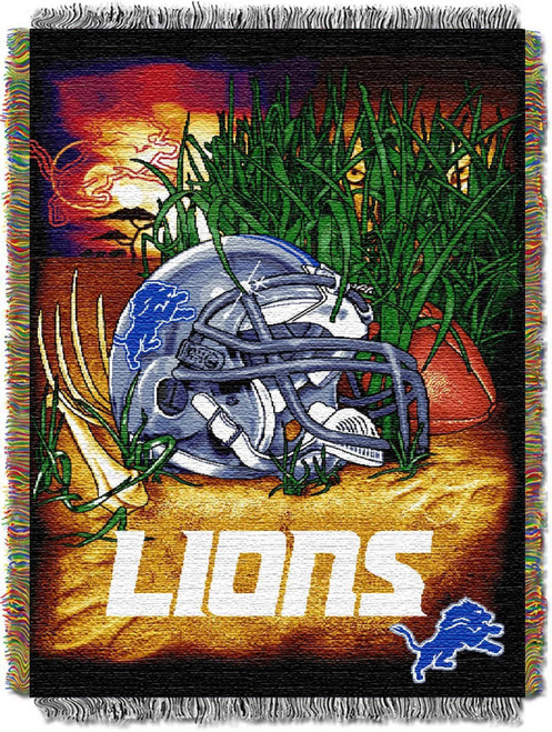 Lions OFFICIAL National Football League, "Home Field Advantage" 48"x 60" Woven Tapestry Throw by The Northwest Company