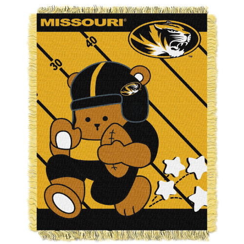 Missouri OFFICIAL Collegiate "Half Court" Baby Woven Jacquard Throw