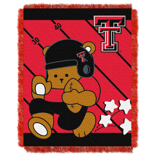 Texas Tech OFFICIAL Collegiate "Half Court" Baby Woven Jacquard Throw