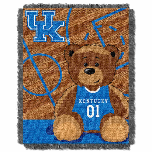 Kentucky OFFICIAL Collegiate "Half Court" Baby Woven Jacquard Throw