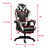 PU gaming chair, swivel recliner with adjustable backrest and seat height, high back gaming chair with footrest, office chair with 360° swivel, suitable for office or gaming