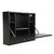 Wall Mounted Laptop Desk, Wooden Drop-Leaf Table with Storage Drawer & Shelves, Home Office Hanging Computer Workstation, Black