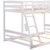 Twin over Full Bunk Bed with Twin Size Loft Bed with Desk and Slide,Full-Length Guardrail