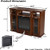 Electric Fireplace TV Stand Storage Shelf for Living Room