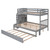 Twin over Twin/Full Bunk Bed with Twin Size Trundle