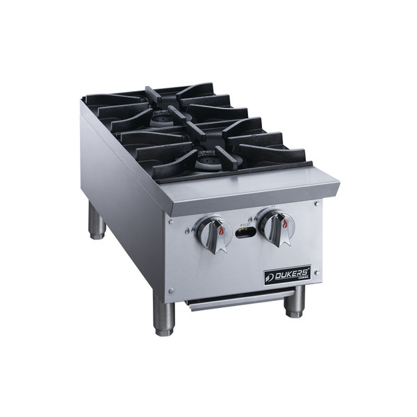 Commercial Gas Hotplate Cooktop in Stainless Steel with Two Lift-Off Burner Hot Plate