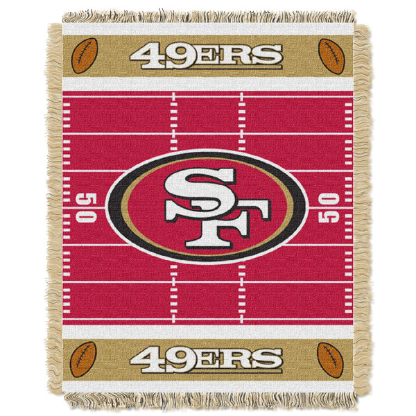 49ers OFFICIAL National Football League, "Field" Baby 36"x 46" Triple Woven Jacquard Throw by The Northwest Company