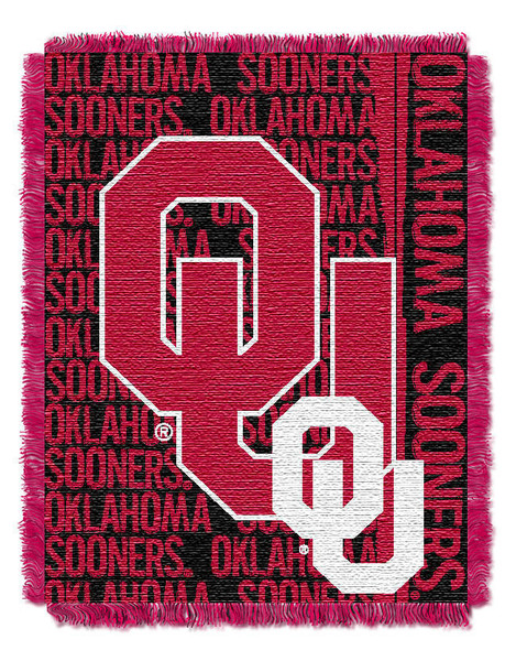 Oklahoma OFFICIAL Collegiate "Double Play" Woven Jacquard Throw