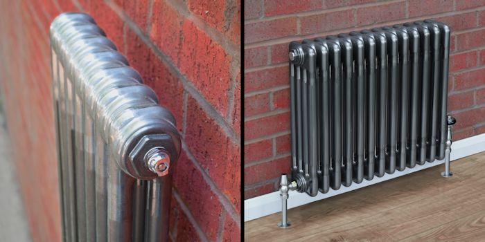 Bare Metal Horizontal Column Radiators Image