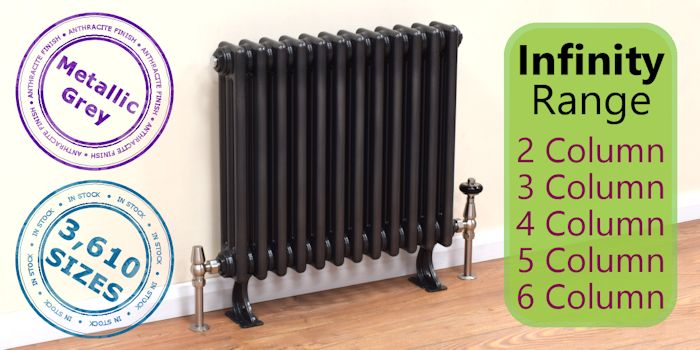 Infinity Anthracite Column Radiators Image