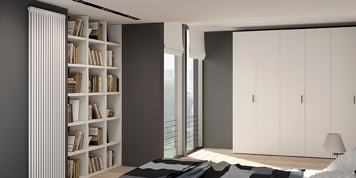 White Vertical Column Radiator Image