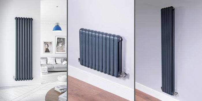 Cassius Anthracite Steel Column Radiators Image