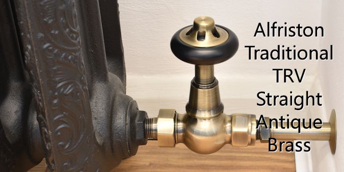 Bright Gold Radiator Valves Angled