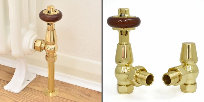 Polished Brass Radiator Valves Image