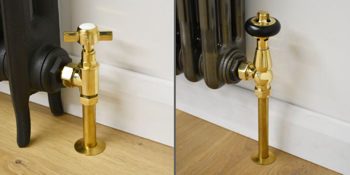 Unlacquered Brass Radiator Valves Image