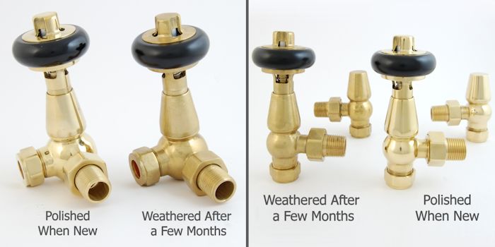 Unlacquered Brass Radiator Valves Image