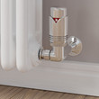 Ramone Modern TRV Corner Chrome Thermostatic Radiator Valves With Sleeves