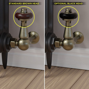 T-TRV-020-CR-AB-BLACK-HEAD-COMP - Flatford Traditional TRV Corner Antique Brass Thermostatic Radiator Valves
