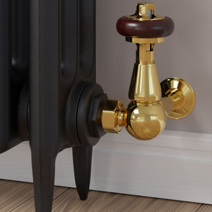 T-TRV-020-CR-B-CU00 - Flatford Traditional TRV Corner Brass Thermostatic Radiator Valves