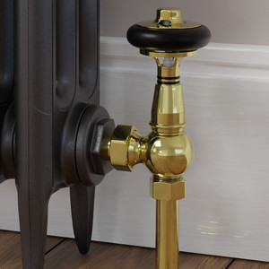 T-TRV-031-AG-B-CU00 - Ascott Traditional TRV Angled Brass Radiator Valves