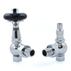 T-TRV-031-AG-C - Ascott Traditional TRV Angled Chrome Radiator Valves