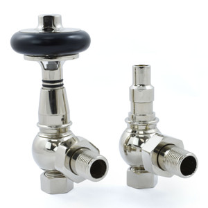 T-TRV-031-AG-N-ALT00 - Ascott Traditional TRV Angled Polished Nickel Radiator Valves