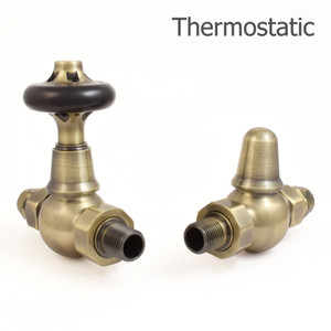 T-TRV-044-ST-AB-OVERLAY - Alfriston Traditional TRV Straight Antique Brass Thermostatic Radiator Valves