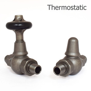 T-TRV-044-ST-PEW-OVERLAY - Alfriston Traditional TRV Straight Pewter Thermostatic Radiator Valves