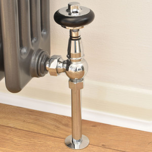 T-TRV-031-AG-C-PIP - Ascott Traditional TRV Angled Chrome Radiator Valves with Sleeves