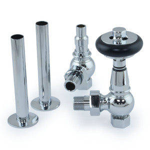 T-TRV-031-AG-C-PIP-ALT00 - Ascott Traditional TRV Angled Chrome Radiator Valves with Sleeves