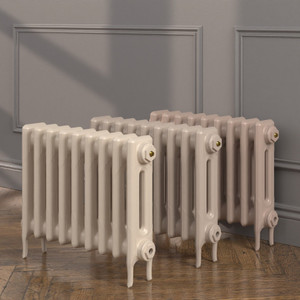 CI-RK460-FB-LS00 - Rook 2 Column Victorian Cast Iron Radiator H460mm x W216mm
