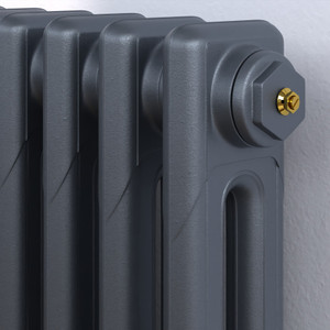 CI-RK660-CU00 - Rook 2 Column Victorian Cast Iron Radiator H660mm x W218mm