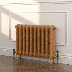 CI-CR580-LG-122-MIDDLE-BUFF-LS00 - Cromwell 2 Column Cast Iron Radiator H580mm x W247mm