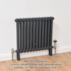 NF2-A-H-LS01 - Infinity Anthracite 2 Column Radiator 15 Sections H350mm X W714mm