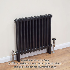 NF2-A-MET-H-LS01 - Infinity Anthracite 2 Column Radiator 21 Sections H450mm X W990mm