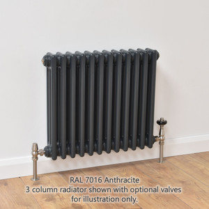 NF3-A-H-LS00 - Infinity Anthracite 3 Column Radiator 15 Sections H350mm X W714mm