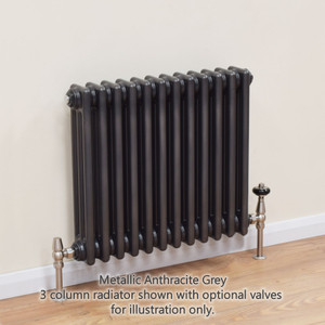 NF3-A-MET-H-LS00 - Infinity Anthracite 3 Column Radiator 23 Sections H450mm X W1082mm