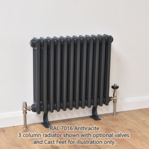NF3-A-H-LS02 - Infinity Anthracite 3 Column Radiator 17 Sections H500mm X W806mm