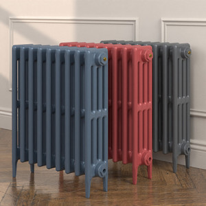 CI-RC660-FB-LS00 - Richmond 4 Column Victorian Cast Iron Radiator H660mm x W219mm
