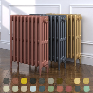 CI-RC660-09-TH - Richmond 4 Column Victorian Cast Iron Radiator H660mm x W219mm